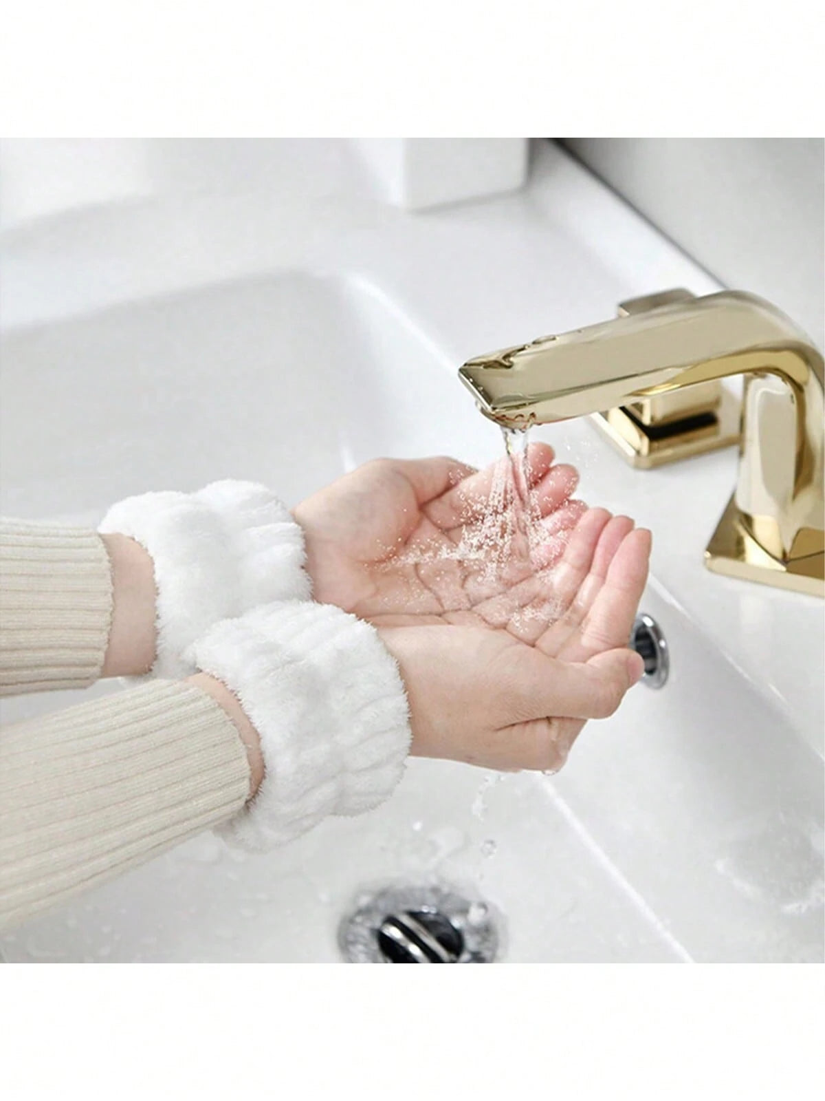 2026 New Flannel Face Wash Headband & Wristband Set, Waterproof Splash-Proof Moisture-Resistant Cuff, Absorbent Quick-Dry Wrist Guard, Washing/Yoga/Beauty Scene Suitable, Individual Pack 5 Colors Avai