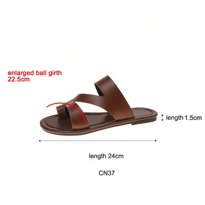 2026 New Plus Size & Wide Width Elegant Niche High-End Indoor Outdoor Beach Party Comfortable Flat Flip Flops,Travel Essentials For Summer