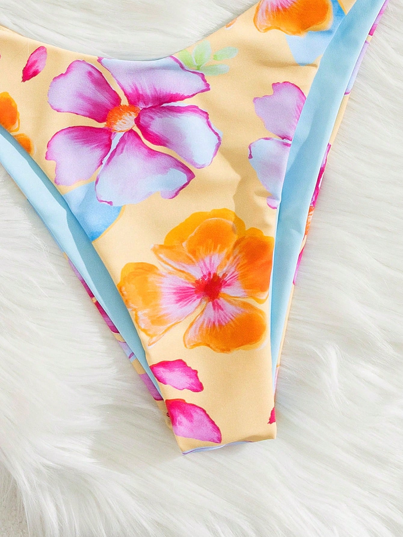 2026 New Tropical Floral Print Bikini Set, Spaghetti Strap Triangle Top Two Pieces Swimwear, Sexy Beach Holiday Swimwear, Suitable For Vacation, Swimming And Sports, Ideal For Spring/Summer 2026 Holid