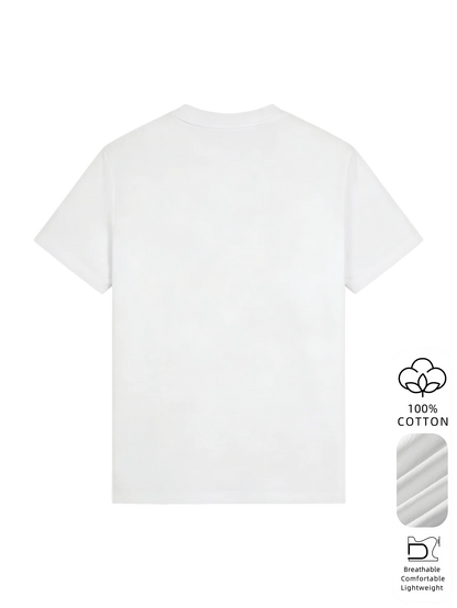 2026 Summer New Women's Los Angeles Letter Print Cotton Loose Short Sleeve T-Shirt, Casual Versatile Top White