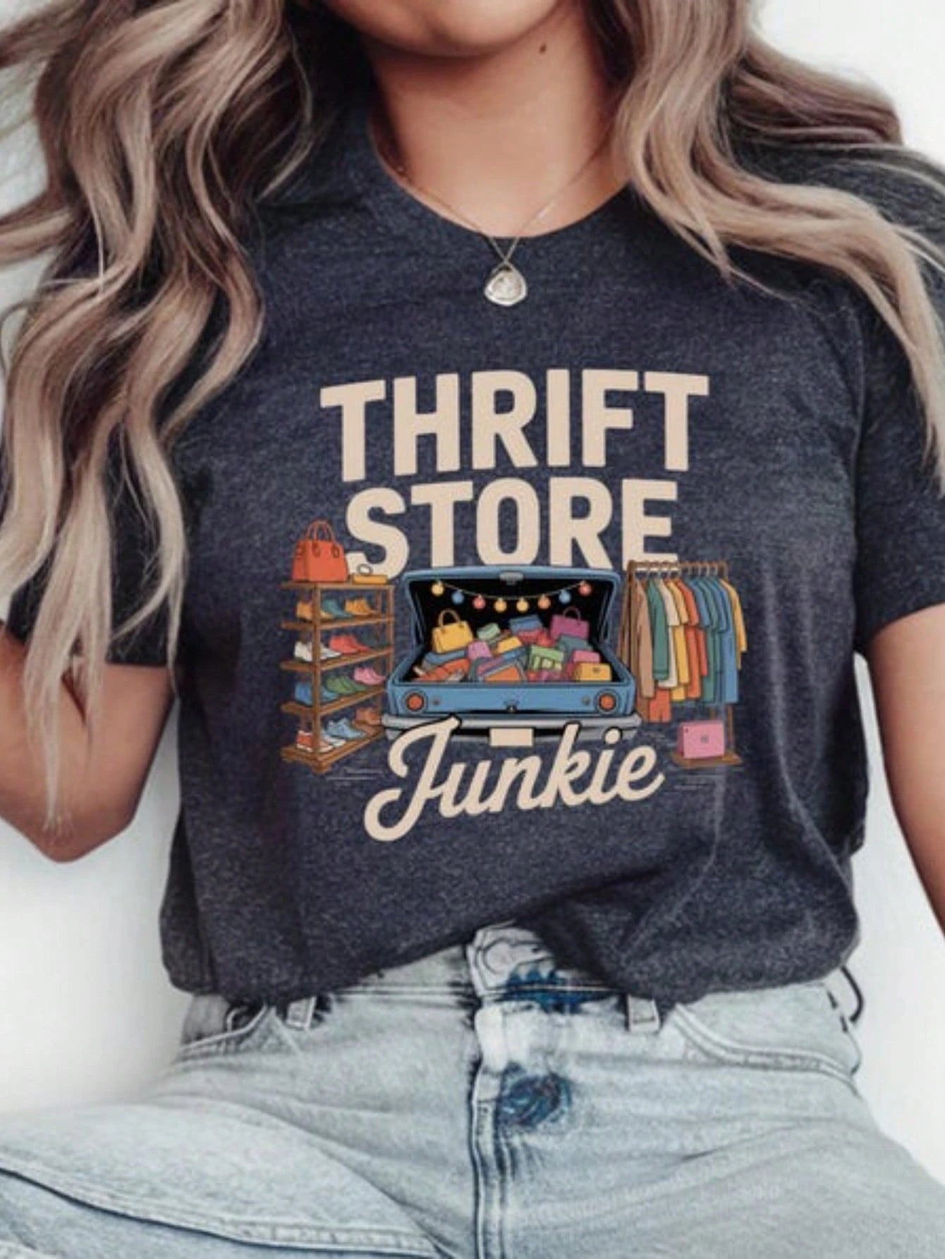 2026 Summer T-Shirts,Vintage T Shirts,Thrift Store Graphic Tee Retro 80s 90s Aesthetic Shirt Teacher Shirts Back To School Shirts