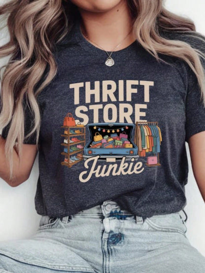2026 Summer T-Shirts,Vintage T Shirts,Thrift Store Graphic Tee Retro 80s 90s Aesthetic Shirt Teacher Shirts Back To School Shirts