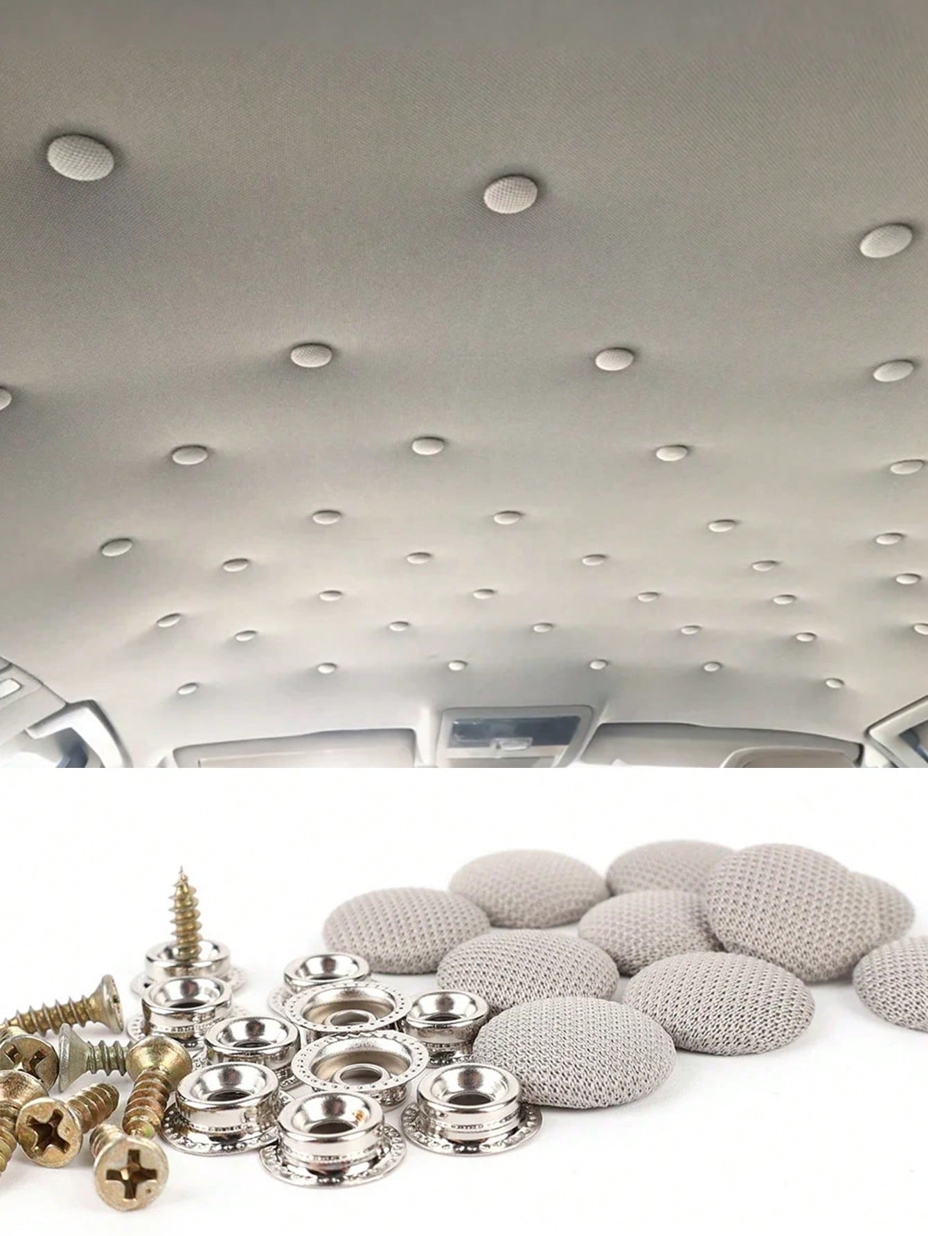20Pcs Car Headliner Repair Clips – For Fixing Sagging Headliner Fabric, No Drilling Required, Easy Install Buttons Nails Free, Suitable For Velvet Or Fabric Interior, Universal Fit All Car Models,, P