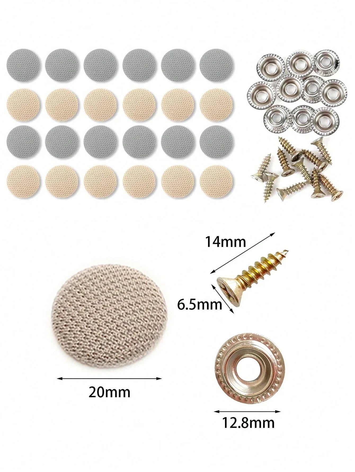 20Pcs Car Headliner Repair Clips – For Fixing Sagging Headliner Fabric, No Drilling Required, Easy Install Buttons Nails Free, Suitable For Velvet Or Fabric Interior, Universal Fit All Car Models,, P