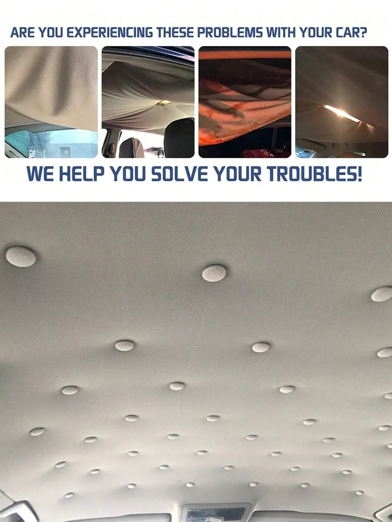 20Pcs Car Headliner Repair Clips – For Fixing Sagging Headliner Fabric, No Drilling Required, Easy Install Buttons Nails Free, Suitable For Velvet Or Fabric Interior, Universal Fit All Car Models,, P