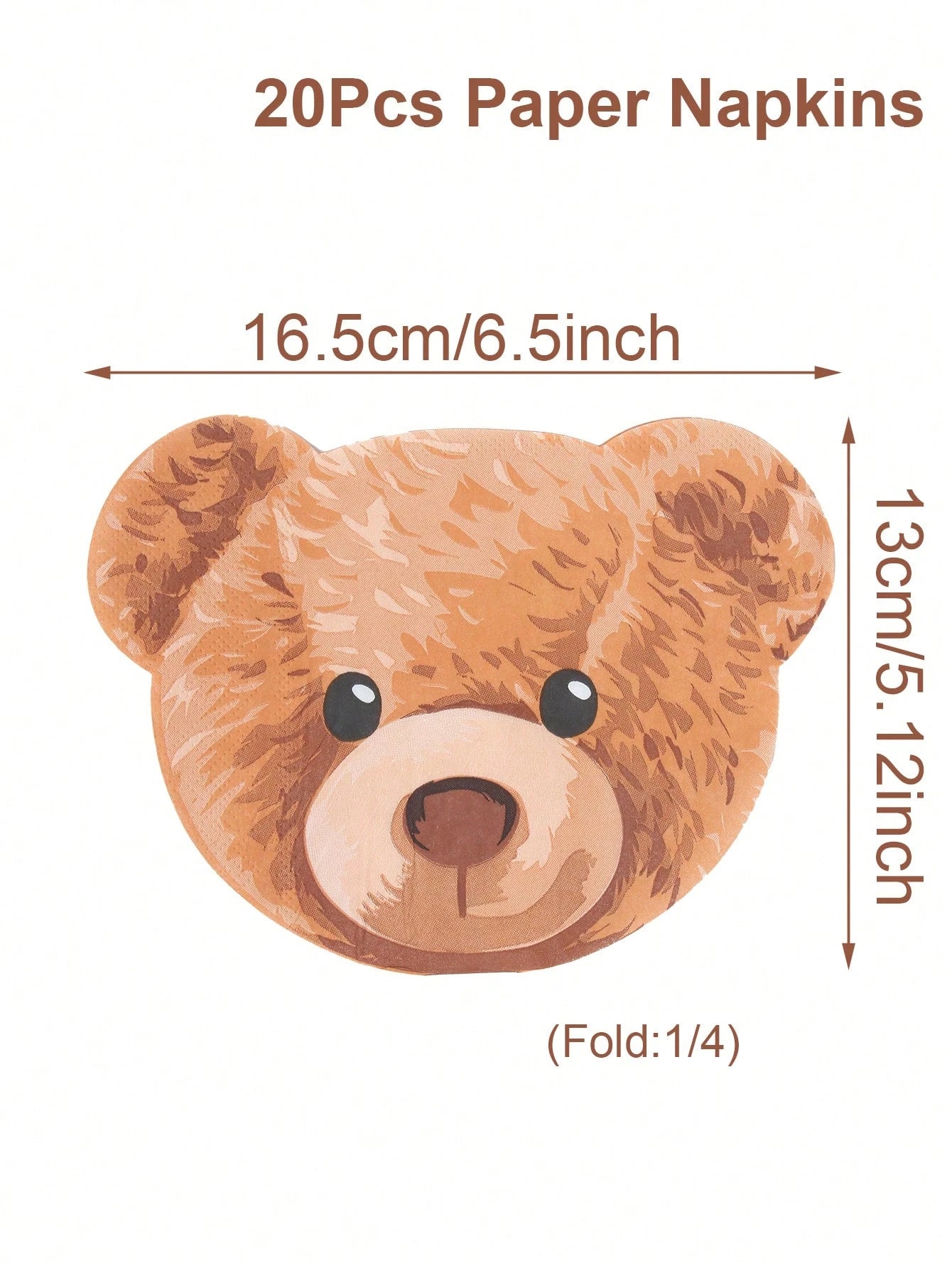 20pcs Teddy Bear Shaped Tissue Paper, Teddy Bear Head Shaped Disposable Tissue Paper, Teddy Bear Themed Birthday Party, Birthday Party Supplies, Tissue Paper, Tableware, Bridal Shower Decor, Baby Show