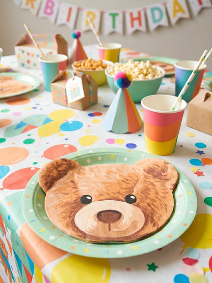 20pcs Teddy Bear Shaped Tissue Paper, Teddy Bear Head Shaped Disposable Tissue Paper, Teddy Bear Themed Birthday Party, Birthday Party Supplies, Tissue Paper, Tableware, Bridal Shower Decor, Baby Show