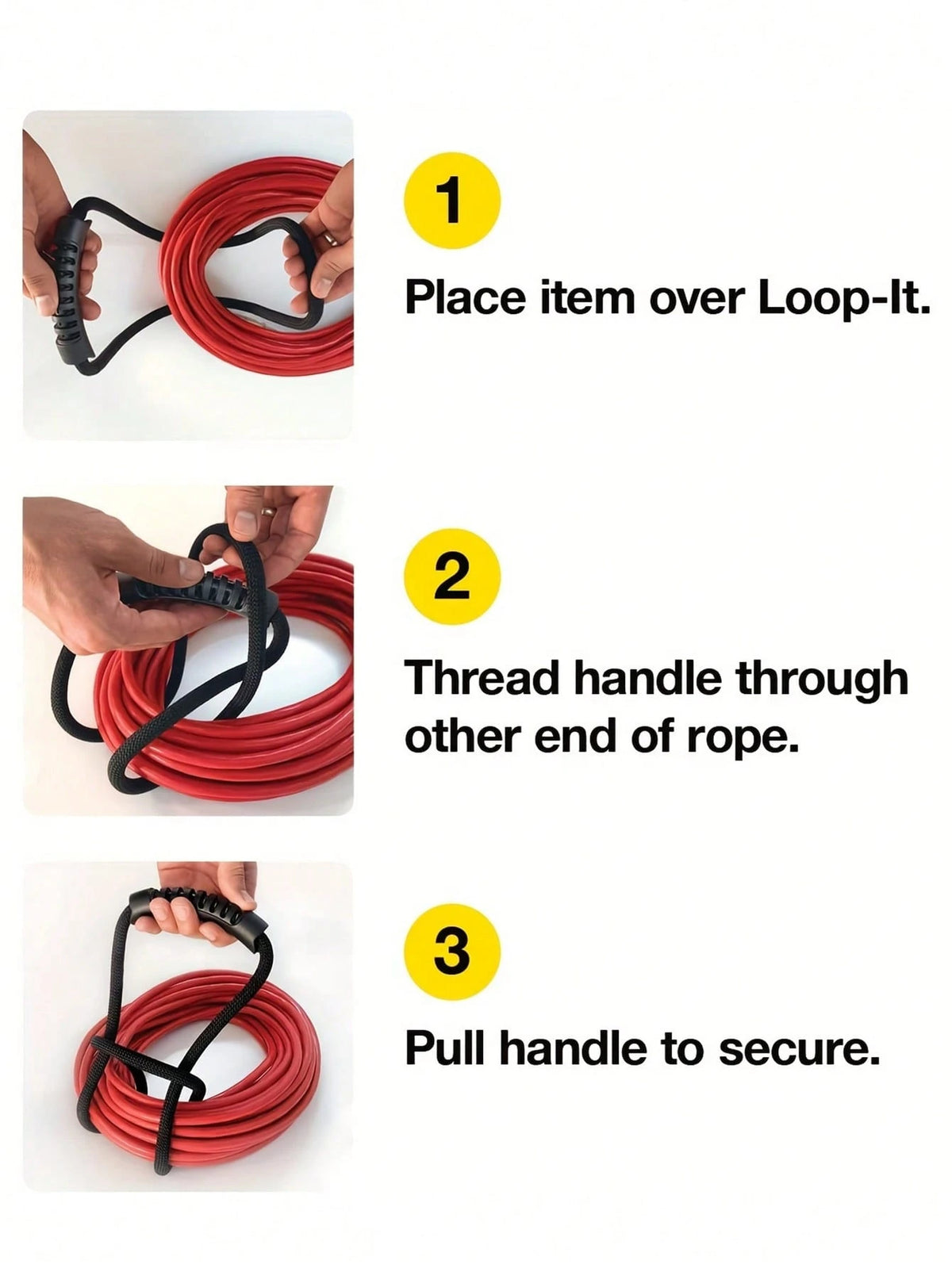 22-Inch Heavy Duty Strap With Easy Grip Handle- Cable Sleeve Organizer, Space Saving For Home, Garage, Boat, RV And More Multipurpose, Easy Storage