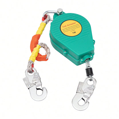 23ft Self Retracting Lifeline, 330 LBS Fall Arrester Fall Protection Device With Alloy Steel Hook & Steel Wire Rope For Working High Above The Ground, Engineering Construction, Electrical Maintenance