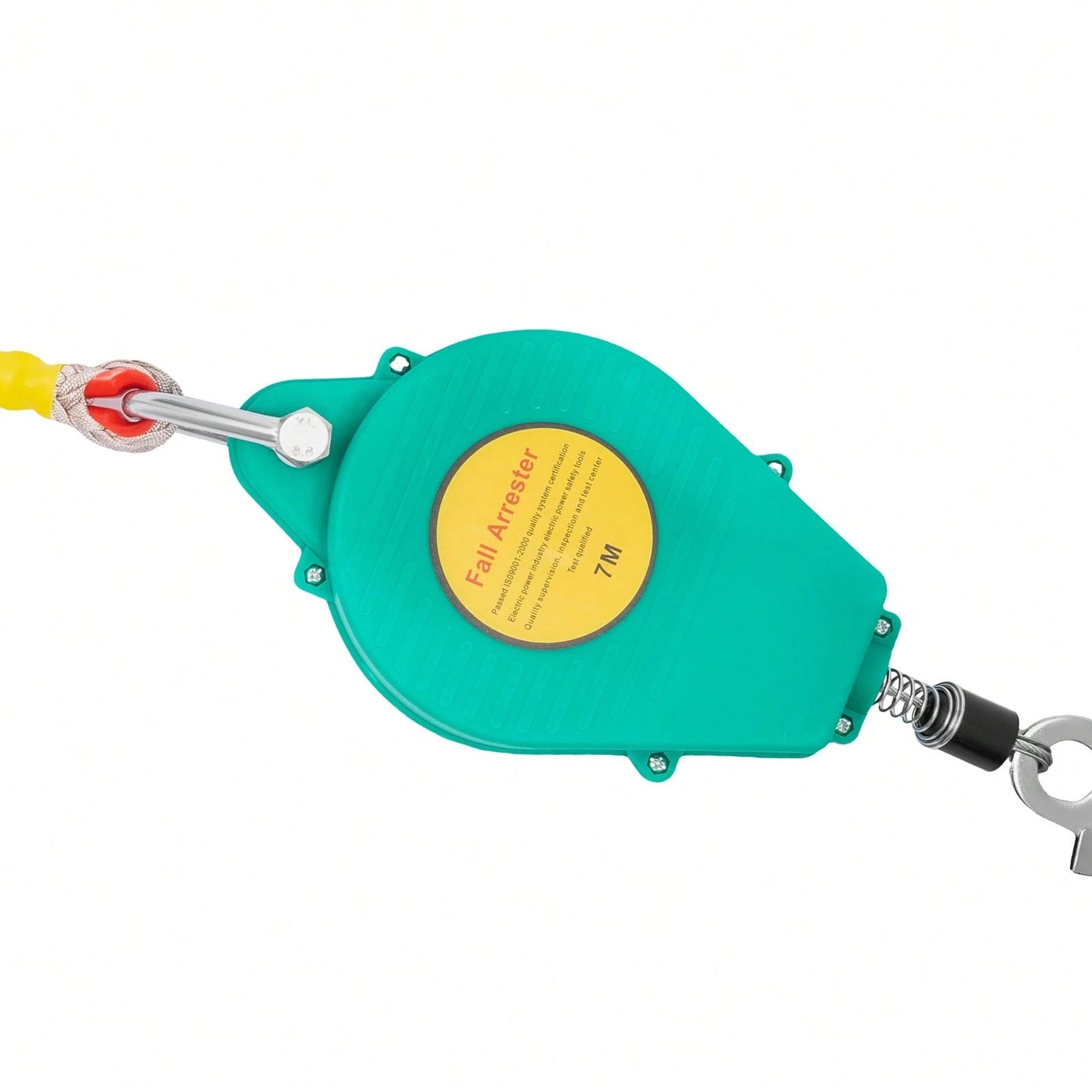 23ft Self Retracting Lifeline, 330 LBS Fall Arrester Fall Protection Device With Alloy Steel Hook & Steel Wire Rope For Working High Above The Ground, Engineering Construction, Electrical Maintenance