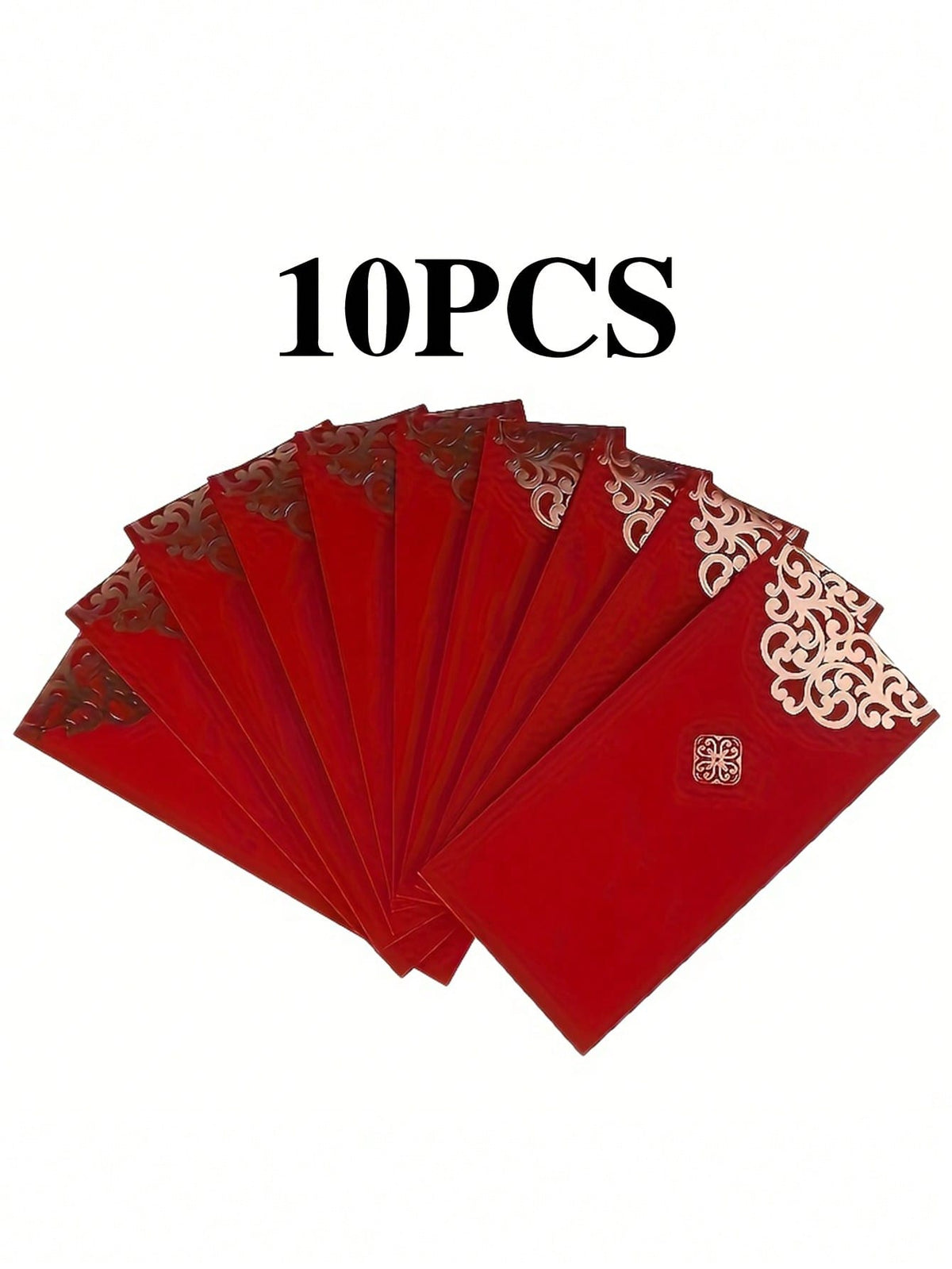 24pcs High Quality Gold Floral Pattern Red Envelopes| Suitable For Christmas, New Year And Other Special Occasions, Can Be Used For Cash And Auspicious Gift Packaging, Christmas Gift Bags, Embossed P