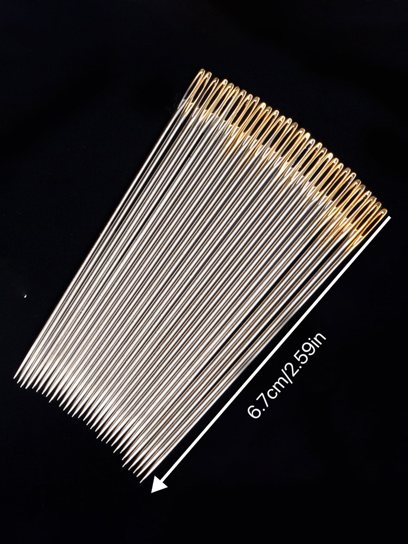 25pcs Gold Tail Big Eye Hand Sewing Needles