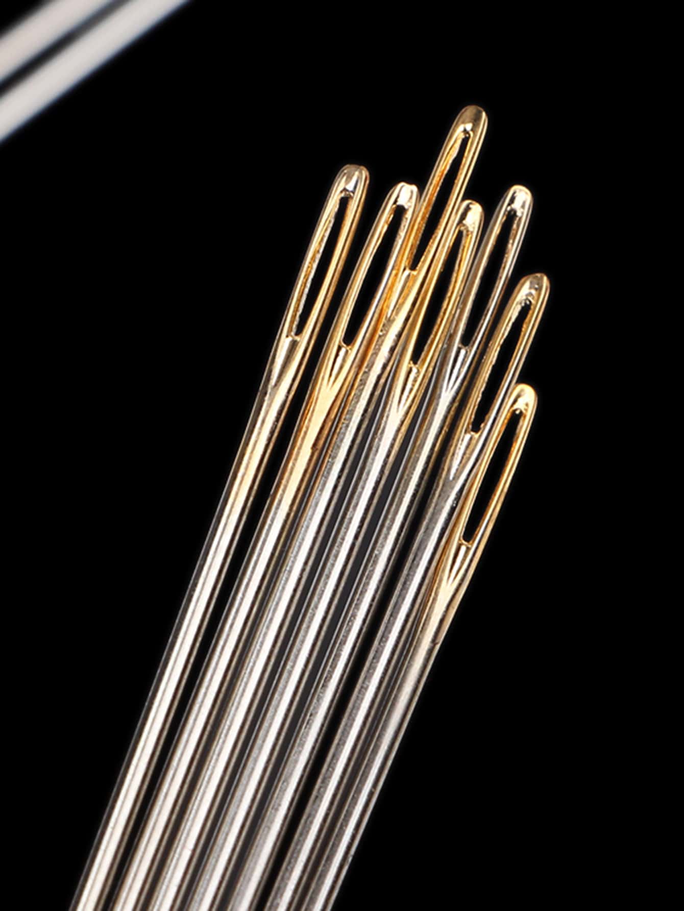 25pcs Gold Tail Big Eye Hand Sewing Needles