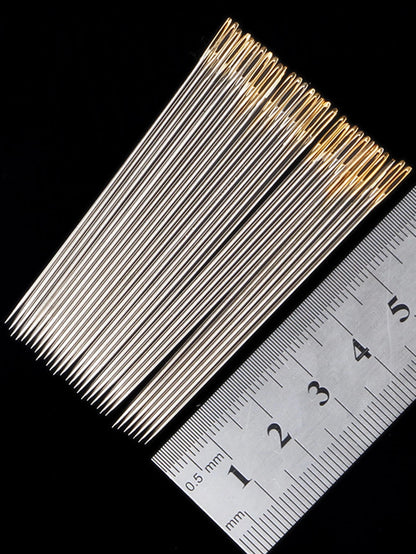 25pcs Gold Tail Big Eye Hand Sewing Needles