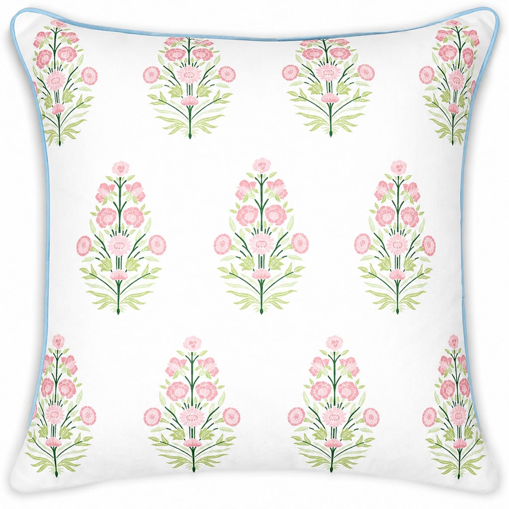 2D Flat 1pc, 18in Pink And White Striped Reversible Pillow Cover, Soft & Comfortable, Anti-Pilling, Envelope Closure, Machine Washable, Perfect For Christmas, Halloween, Sofa, Bed, Balcony, Modern Sty