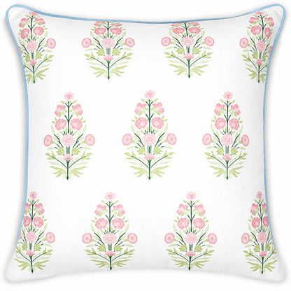 2D Flat 1pc, 18in Pink And White Striped Reversible Pillow Cover, Soft & Comfortable, Anti-Pilling, Envelope Closure, Machine Washable, Perfect For Christmas, Halloween, Sofa, Bed, Balcony, Modern Sty