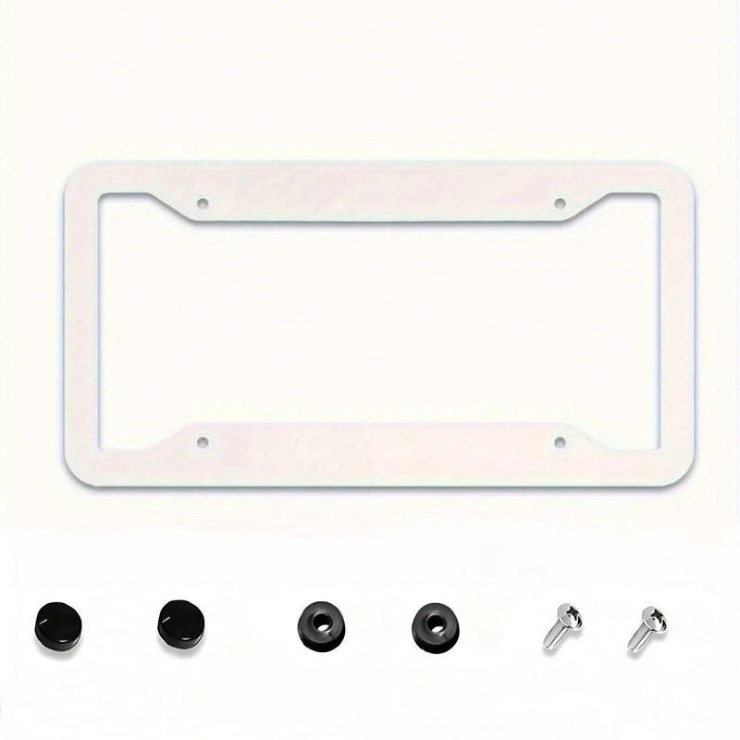 2D Flat, Aluminum Cute Cartoon Cat License Plate Frame, 12* 6inch Metal Car Decorative Frame, Suitable For Sedans/ SUVs/ Pickups/ Multi-Purpose Vehicles/ Light Passenger/ RVs, Multiple Cute Cat