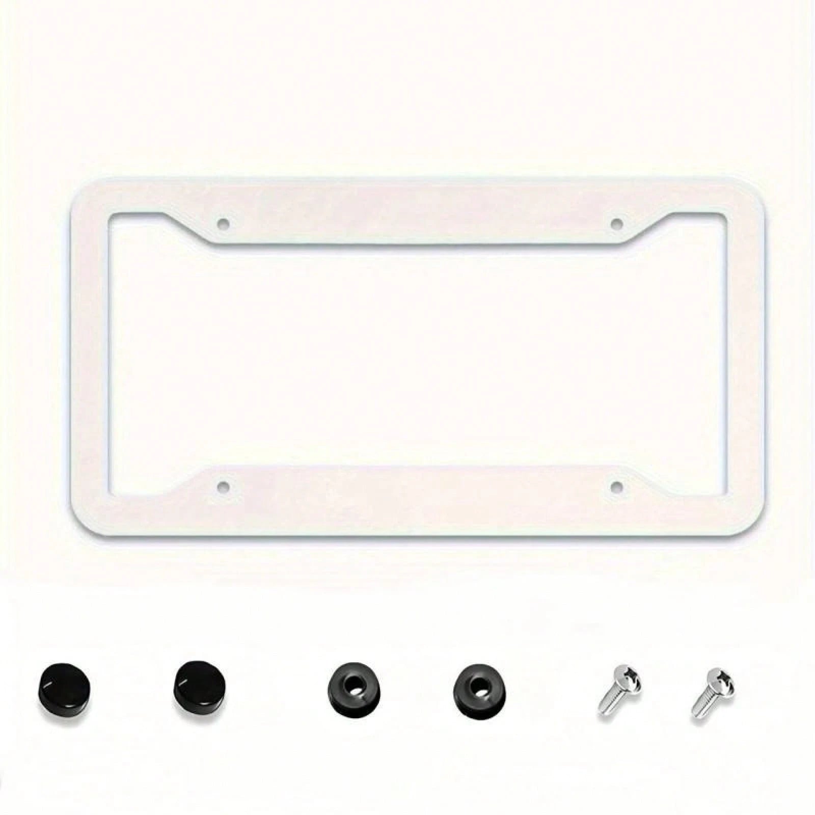 2D Flat, Aluminum Cute Cartoon Cat License Plate Frame, 12* 6inch Metal Car Decorative Frame, Suitable For Sedans/ SUVs/ Pickups/ Multi-Purpose Vehicles/ Light Passenger/ RVs, Multiple Cute Cat
