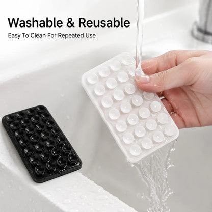 2pc Silicone Suction Cup Phone Case Holder, Transparent Silicone Suction Cup Phone Case Holder, Single-Sided Suction Cup, Adhesive Phone Stand, Phone Accessories, Suction Cup Phone Holder, Octobuddy