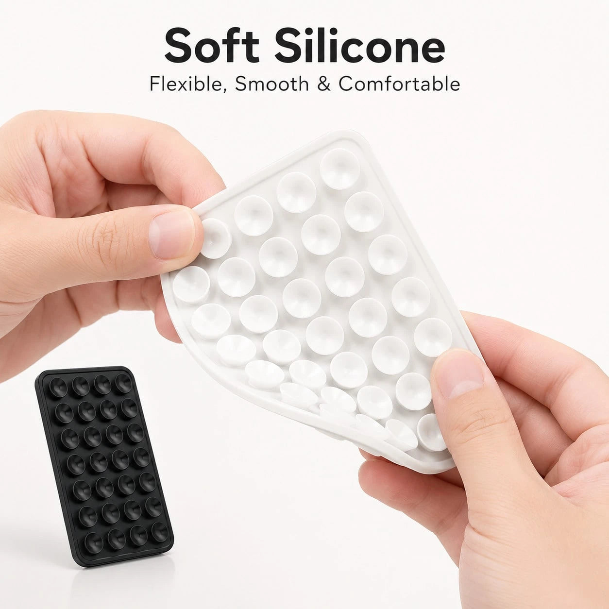 2pc Silicone Suction Cup Phone Case Holder, Transparent Silicone Suction Cup Phone Case Holder, Single-Sided Suction Cup, Adhesive Phone Stand, Phone Accessories, Suction Cup Phone Holder, Octobuddy