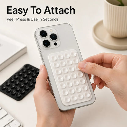2pc Silicone Suction Cup Phone Case Holder, Transparent Silicone Suction Cup Phone Case Holder, Single-Sided Suction Cup, Adhesive Phone Stand, Phone Accessories, Suction Cup Phone Holder, Octobuddy