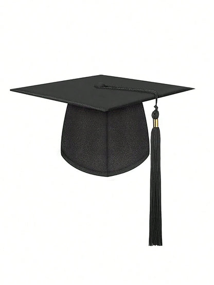 2pcs/1pc Tassel Graduation Cap Gown Set, Suitable For Students Graduation Season, Graduation Party, For Men And Women,Essential For Graduation Party