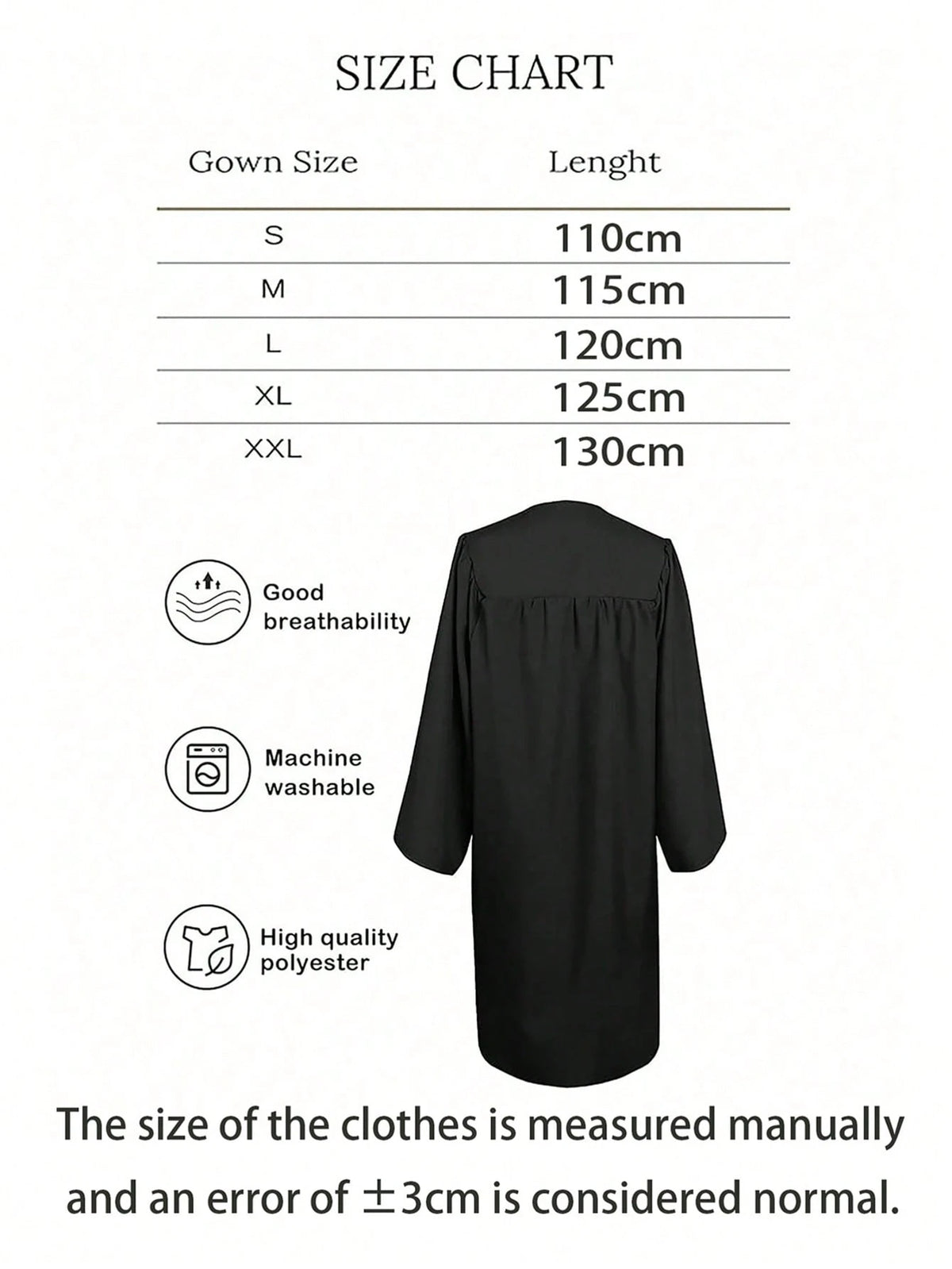 2pcs/1pc Tassel Graduation Cap Gown Set, Suitable For Students Graduation Season, Graduation Party, For Men And Women,Essential For Graduation Party