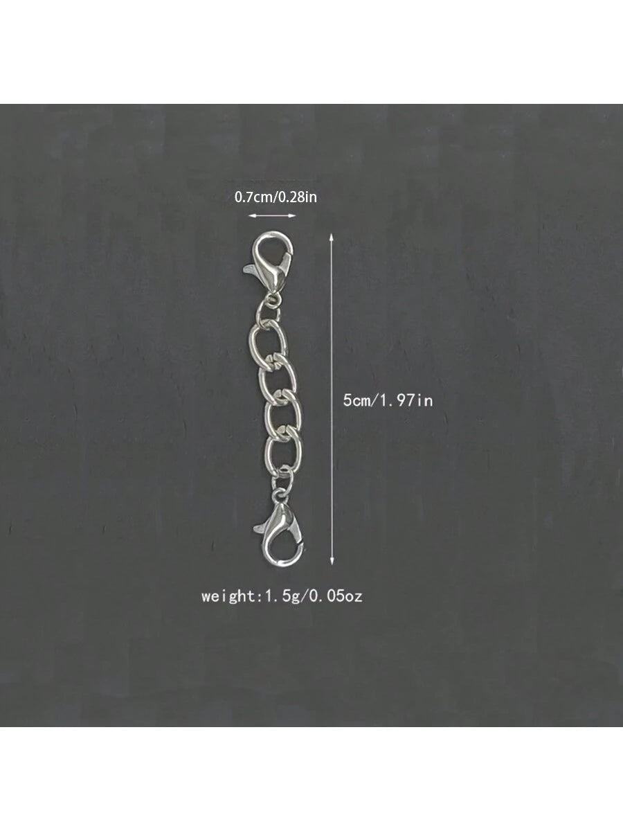 2pcs/4pcs Double Head Chain Lobster Clasp Necklace And Bracelet Jewelry Making Essentials- Premium Quality, Easy To Use, Corrosion-Resistant- Perfect For DIY Jewelry Creations
