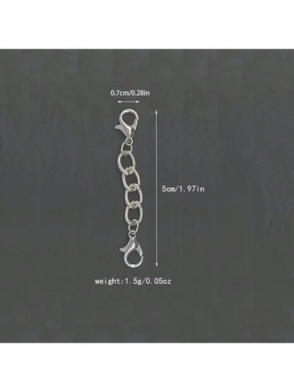 2pcs/4pcs Double Head Chain Lobster Clasp Necklace And Bracelet Jewelry Making Essentials- Premium Quality, Easy To Use, Corrosion-Resistant- Perfect For DIY Jewelry Creations