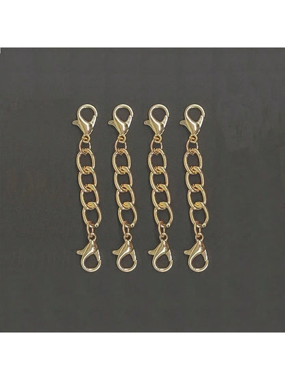 2pcs/4pcs Double Head Chain Lobster Clasp Necklace And Bracelet Jewelry Making Essentials- Premium Quality, Easy To Use, Corrosion-Resistant- Perfect For DIY Jewelry Creations