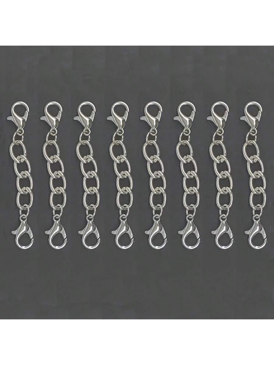 2pcs/4pcs Double Head Chain Lobster Clasp Necklace And Bracelet Jewelry Making Essentials- Premium Quality, Easy To Use, Corrosion-Resistant- Perfect For DIY Jewelry Creations