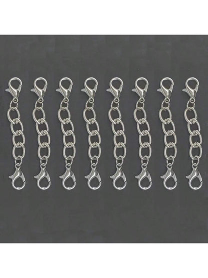2pcs/4pcs Double Head Chain Lobster Clasp Necklace And Bracelet Jewelry Making Essentials- Premium Quality, Easy To Use, Corrosion-Resistant- Perfect For DIY Jewelry Creations