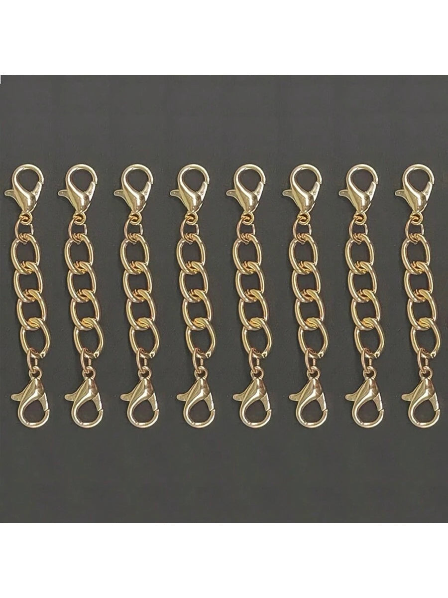 2pcs/4pcs Double Head Chain Lobster Clasp Necklace And Bracelet Jewelry Making Essentials- Premium Quality, Easy To Use, Corrosion-Resistant- Perfect For DIY Jewelry Creations