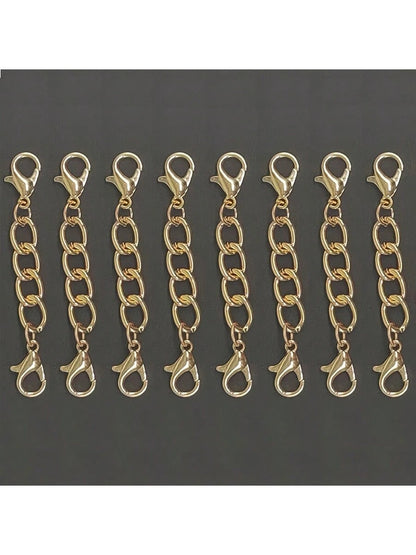2pcs/4pcs Double Head Chain Lobster Clasp Necklace And Bracelet Jewelry Making Essentials- Premium Quality, Easy To Use, Corrosion-Resistant- Perfect For DIY Jewelry Creations