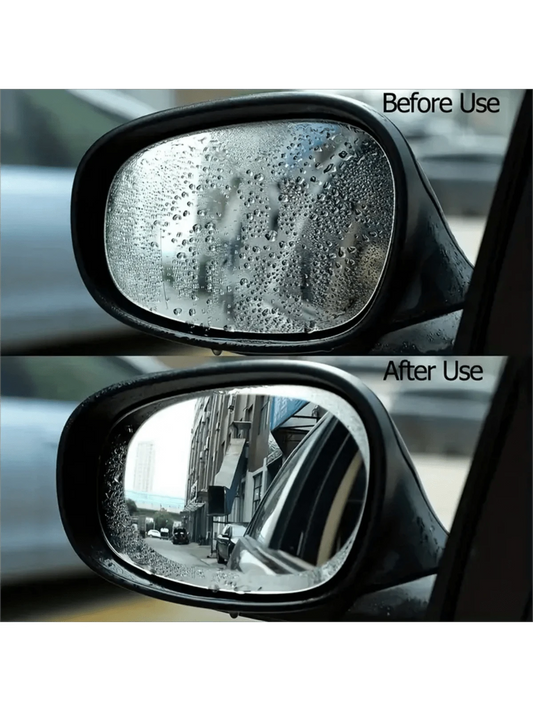 2pcs Anti-Rain Film For Car Rearview Mirrors, Side Windows & Reverse Mirrors, Waterproof And Fog-Resistant Nano Film