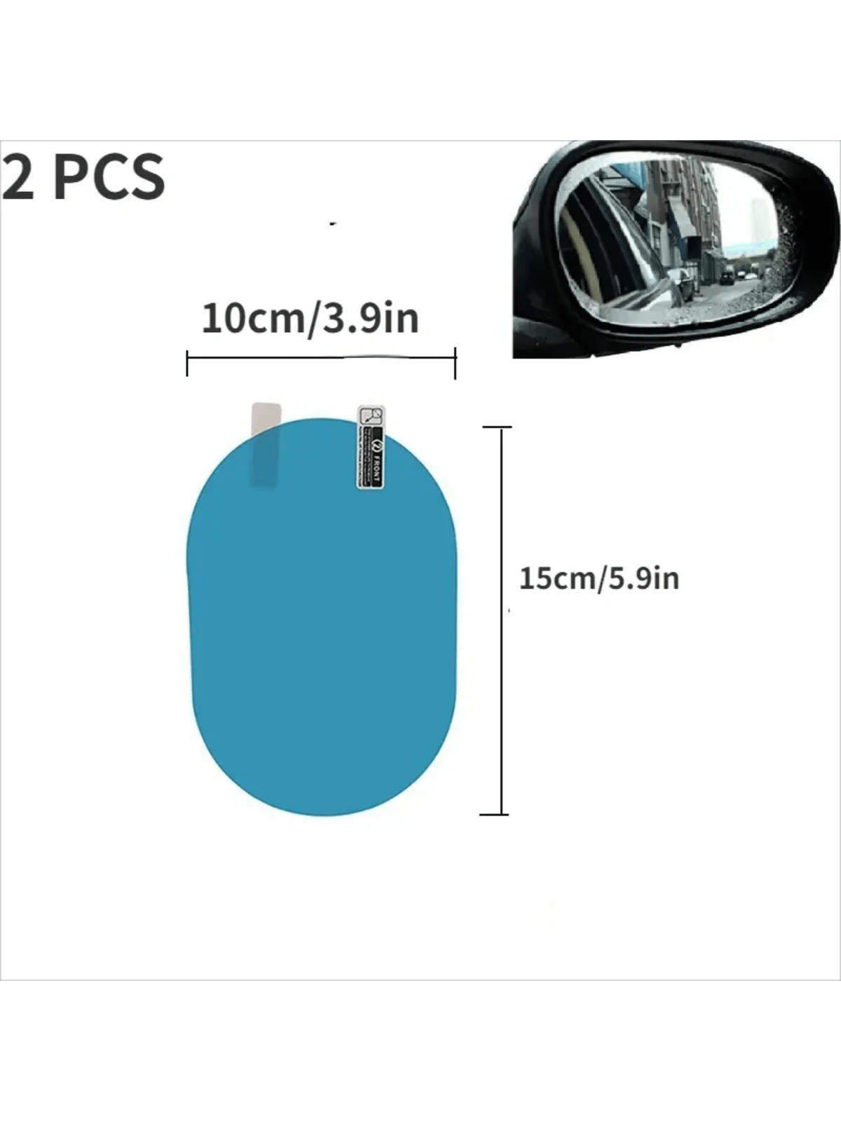 2pcs Anti-Rain Film For Car Rearview Mirrors, Side Windows & Reverse Mirrors, Waterproof And Fog-Resistant Nano Film
