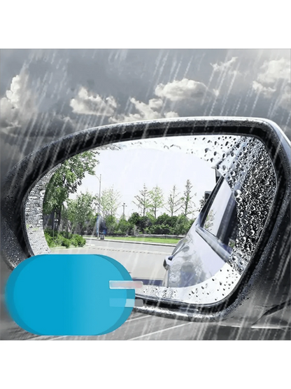 2pcs Anti-Rain Film For Car Rearview Mirrors, Side Windows & Reverse Mirrors, Waterproof And Fog-Resistant Nano Film