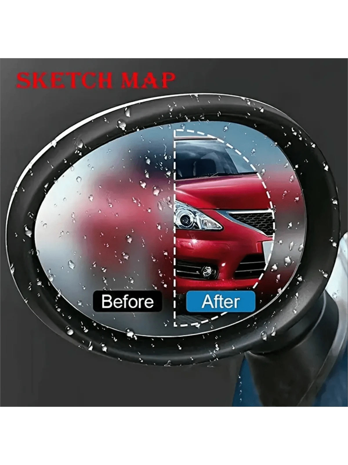 2pcs Anti-Rain Film For Car Rearview Mirrors, Side Windows & Reverse Mirrors, Waterproof And Fog-Resistant Nano Film