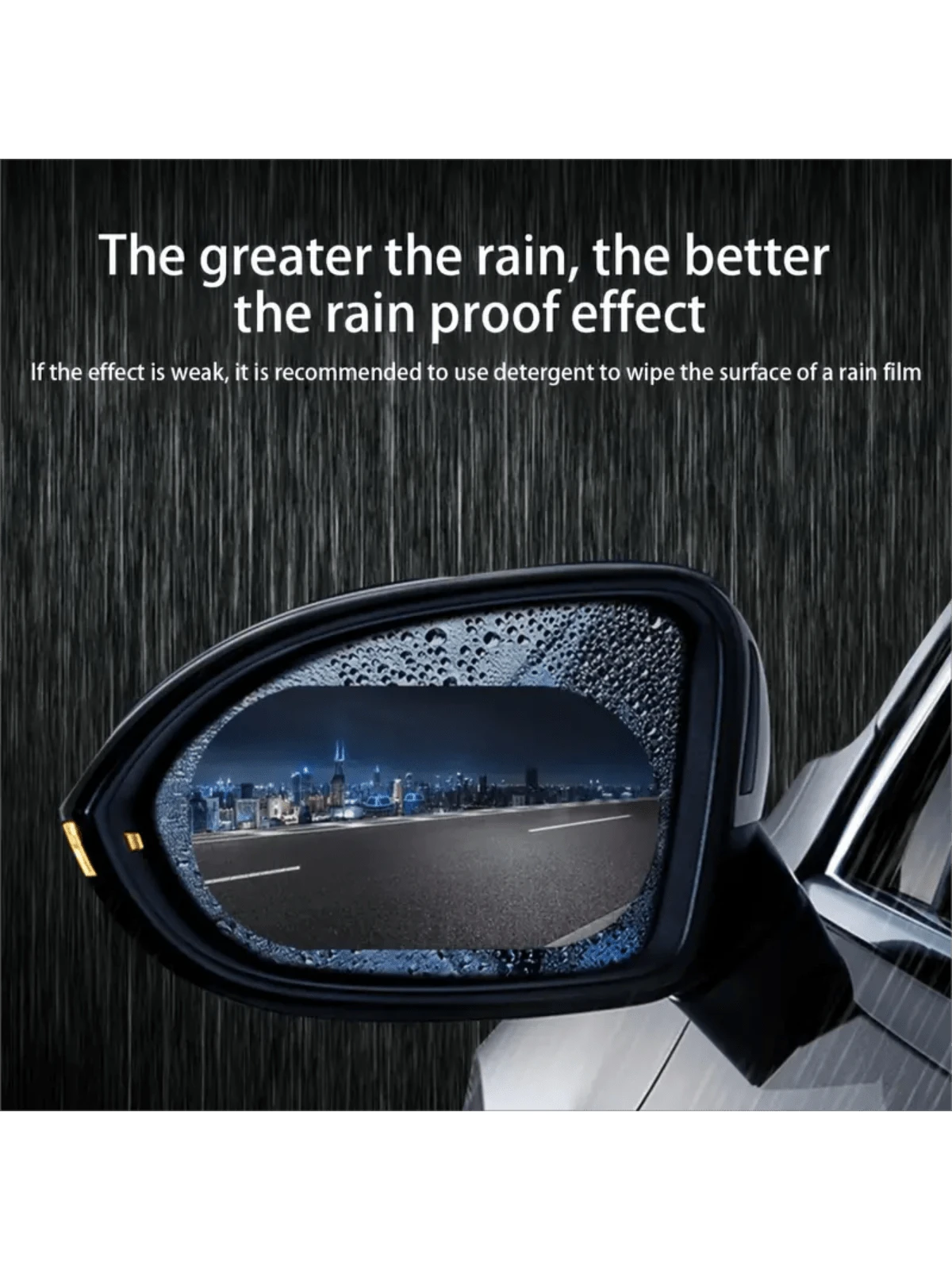 2pcs Anti-Rain Film For Car Rearview Mirrors, Side Windows & Reverse Mirrors, Waterproof And Fog-Resistant Nano Film