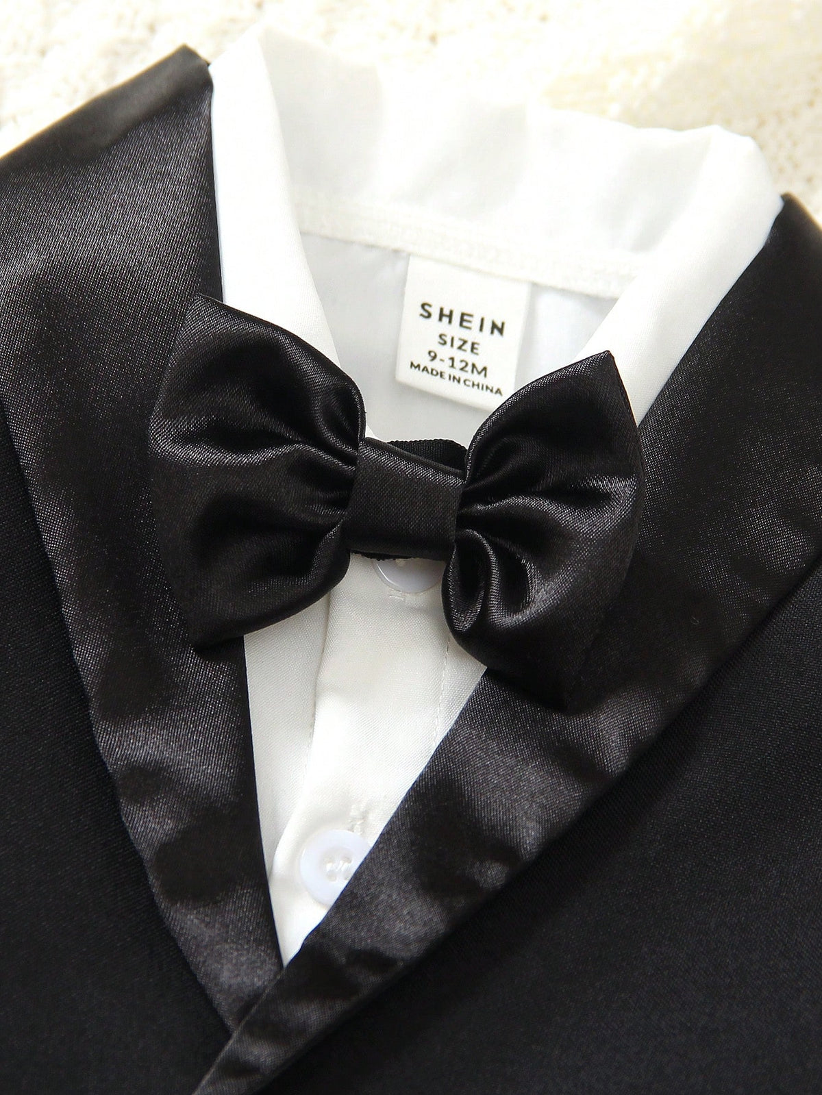 2pcs Baby Boy Gentleman Outfit Set Black And White Summer Formal Wedding Guest Lapel Jacket Pants British Style Long Sleeve Suit Christening