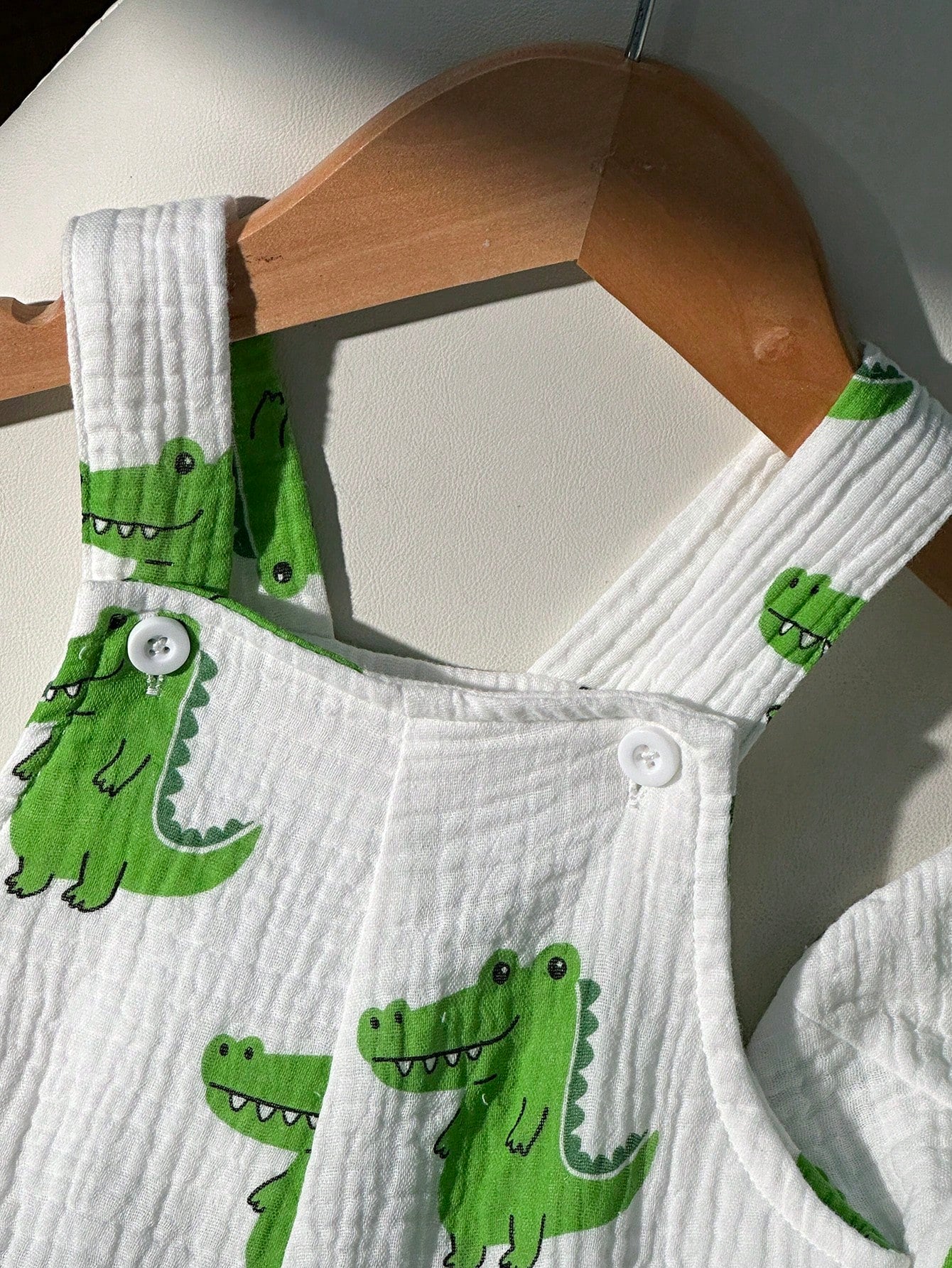 2pcs Baby Boy Summer Cute Crocodile Print Bib Overalls And Hat Set, Newborn Bib Pants, Infant Toddler Bib Pants, Boys Summer Bib Pants And Hat, Unisex