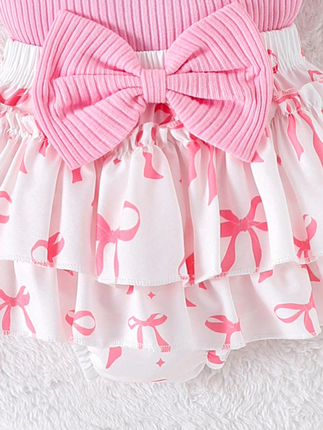 2pcs Baby Girl Cute Romper With Shorts And Headband Thin Set For Summer