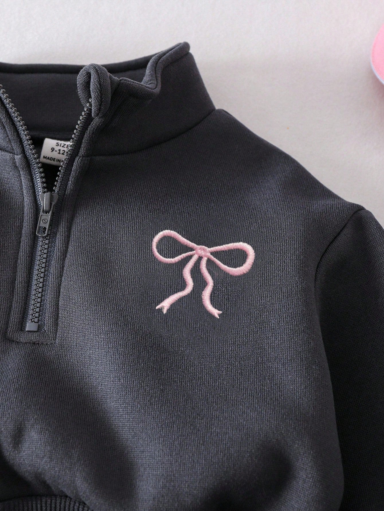 2pcs Baby Girl Fleece Sweatshirt & Pants Set, Embroidered Letter Design, Suitable For Outdoor And Indoor Wear, Autumn/Winter Fall