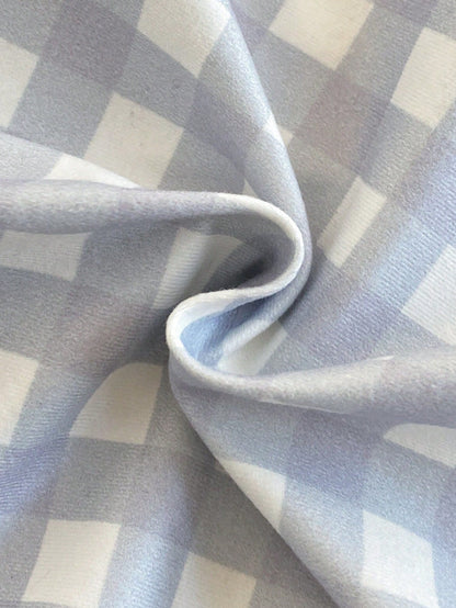 2pcs Baby/Toddler Boys' Plaid Pajama Set,Blue And White Striped,Winter,Cute,Lounge,Checkered Short Sleeve Top And Pants With Pocket For Baby Boy