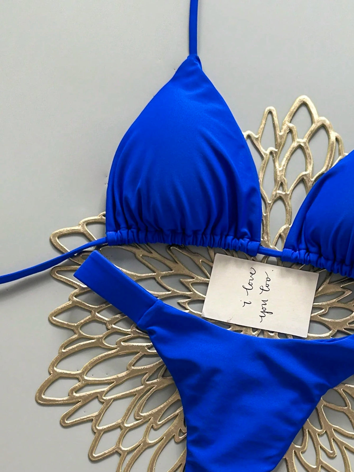 2pcs Casual Elegant Sexy Bohemian Floral Print Tie-Up Braided Bikini Swimwear, Suitable For Beach & Holiday, Spring/Summer Vacation