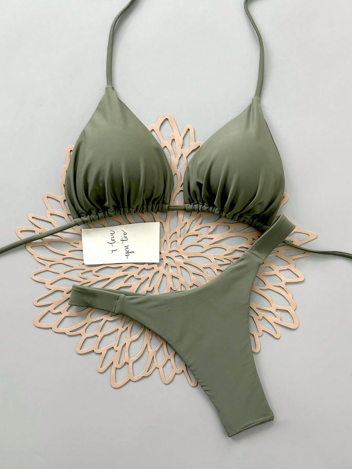 2pcs Casual Elegant Sexy Bohemian Floral Print Tie-Up Braided Bikini Swimwear, Suitable For Beach & Holiday, Spring/Summer Vacation