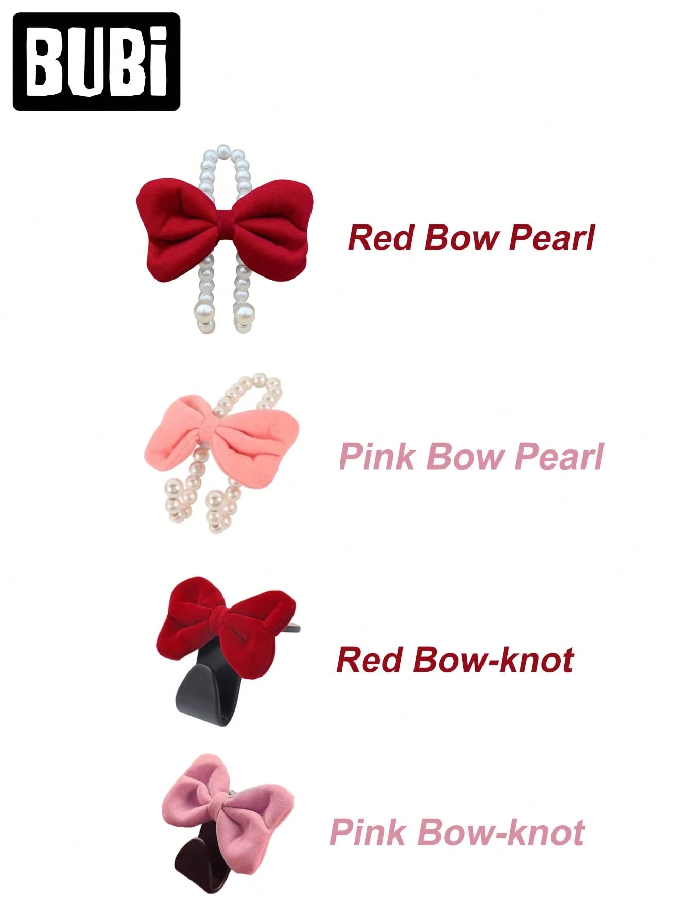 2pcs Cute Bowknot Car Seat Hooks, Pink & Red, Multifunctional Seat Back Storage Organizer Hooks, Suitable For Women, Car Accessories