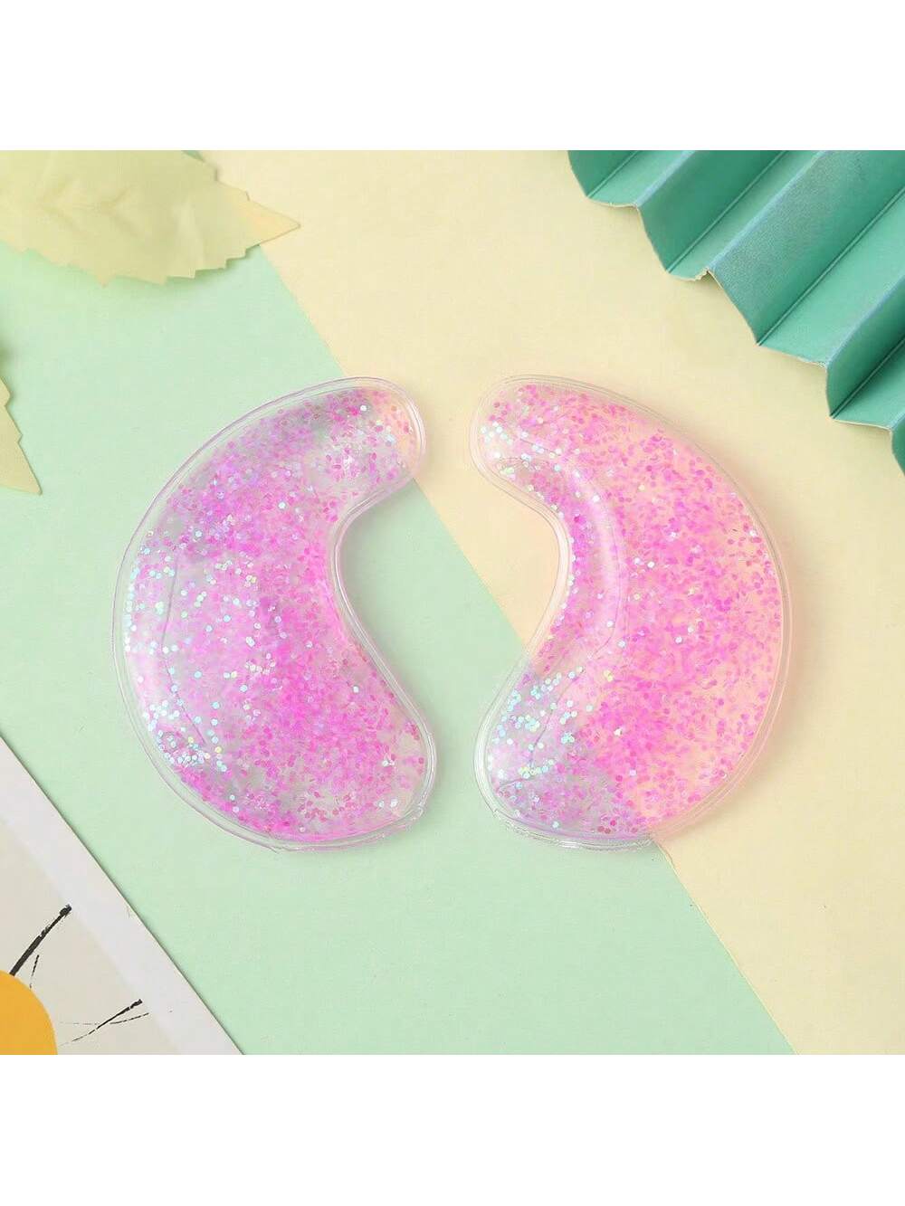 2pcs Cute Gel Eye Mask, Cold Hot Pack, Reusable Cooling Eye Pad, Relieve Eye Fatigue & Dark Circles,School,Back To School,Travel,Travel Essentials,Home Essentials,Eye Mask,Sleep Mask