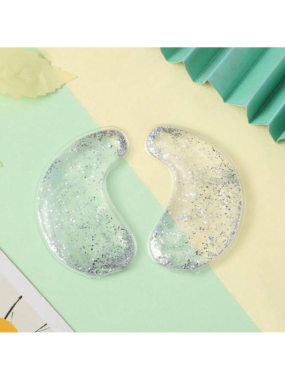 2pcs Cute Gel Eye Mask, Cold Hot Pack, Reusable Cooling Eye Pad, Relieve Eye Fatigue & Dark Circles,School,Back To School,Travel,Travel Essentials,Home Essentials,Eye Mask,Sleep Mask