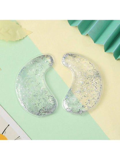 2pcs Cute Gel Eye Mask, Cold Hot Pack, Reusable Cooling Eye Pad, Relieve Eye Fatigue & Dark Circles,School,Back To School,Travel,Travel Essentials,Home Essentials,Eye Mask,Sleep Mask